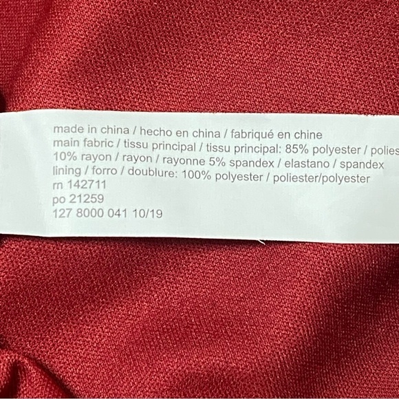 Eloquii Red White Tweed Knit Moto Jacket Size 14/16 Cropped Asymmetrical Zip - Picture 8 of 10